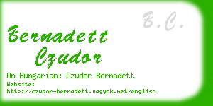 bernadett czudor business card